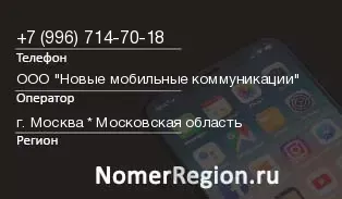 Кто звонил с 9967147018 - регион и оператор